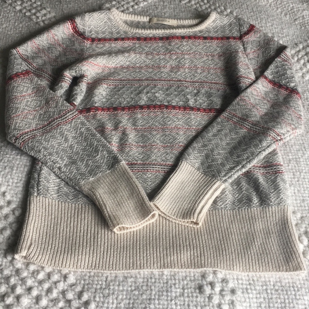 Sessun Red & Grey Sweater